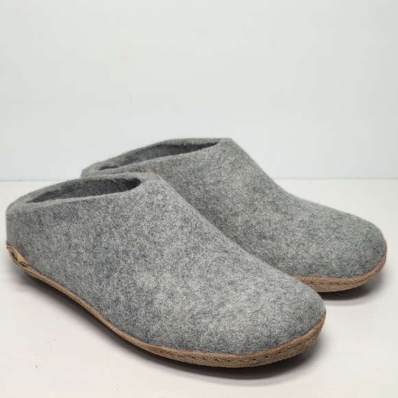 Glerups slip-on grey slippers woman's size 8.5 EU 39 - Picture 1 of 16